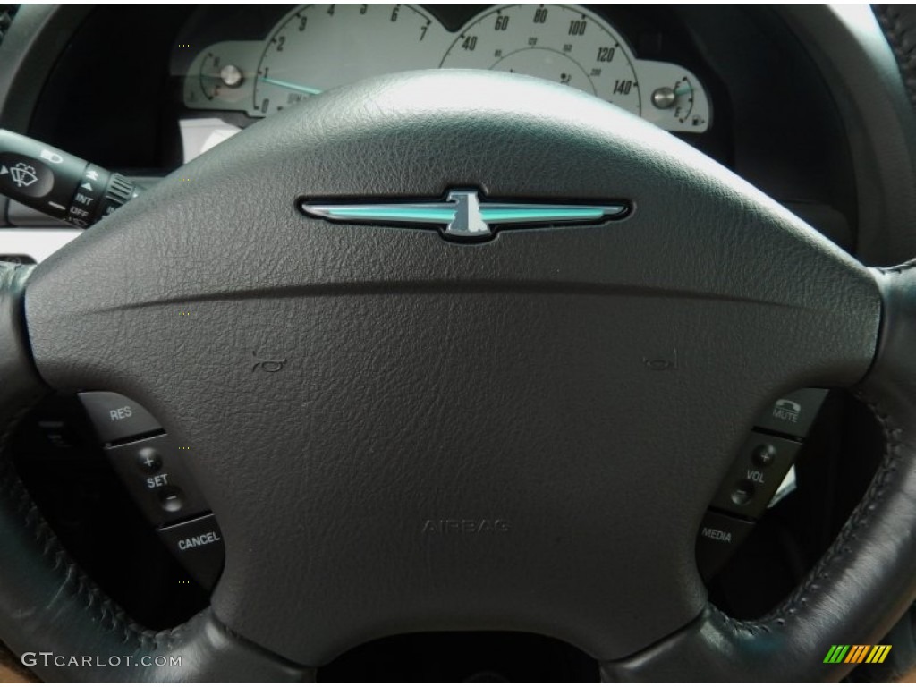 2002 Ford Thunderbird Premium Roadster Inspiration Yellow Steering Wheel Photo #91108235