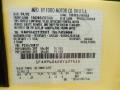 C5: Inspiration Yellow 2002 Ford Thunderbird Premium Roadster Color Code