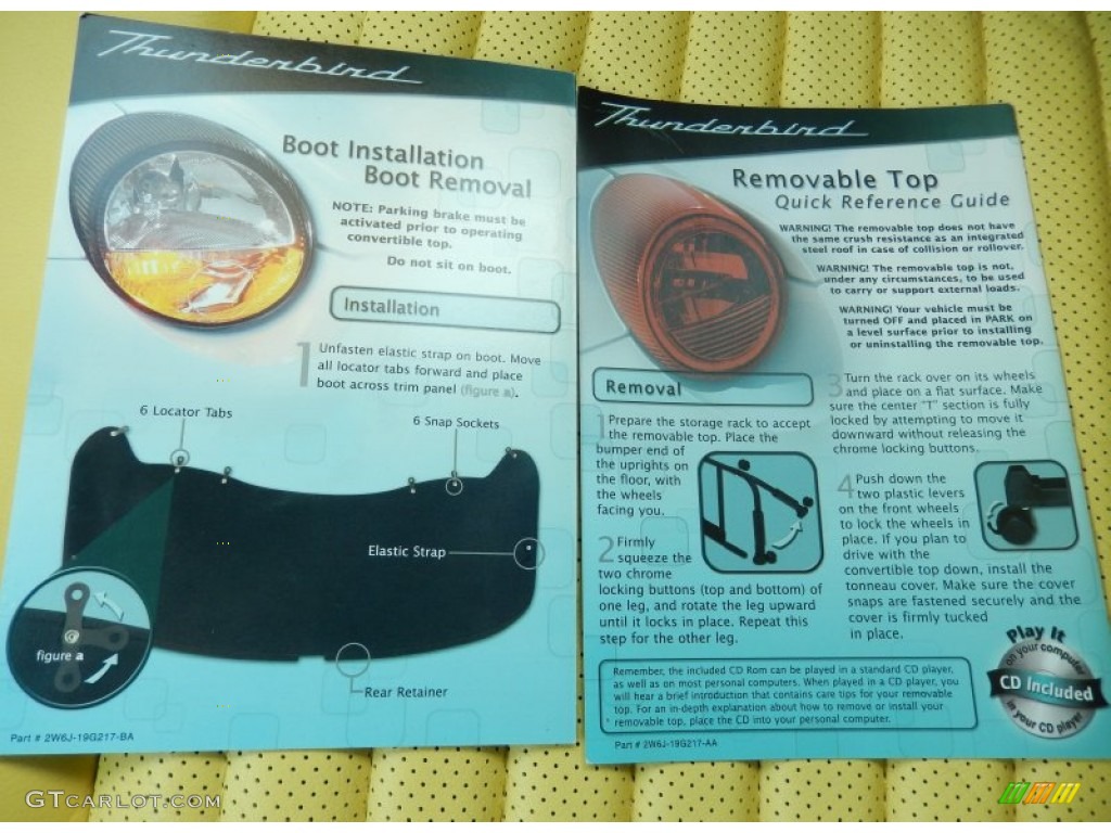 2002 Ford Thunderbird Premium Roadster Books/Manuals Photos