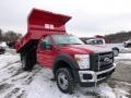 2014 Vermillion Red Ford F450 Super Duty XL Regular Cab 4x4 Dump Truck  photo #2