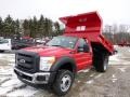 2014 Vermillion Red Ford F450 Super Duty XL Regular Cab 4x4 Dump Truck  photo #4