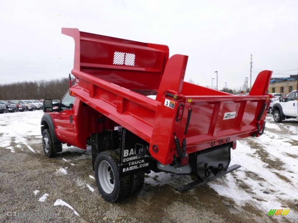2014 F450 Super Duty XL Regular Cab 4x4 Dump Truck - Vermillion Red / Steel photo #6