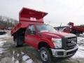 Vermillion Red - F350 Super Duty XL Regular Cab 4x4 Dump Truck Photo No. 2