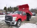 2014 Vermillion Red Ford F350 Super Duty XL Regular Cab 4x4 Dump Truck  photo #4
