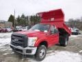 Vermillion Red - F350 Super Duty XL Regular Cab 4x4 Dump Truck Photo No. 4