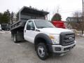 Oxford White - F450 Super Duty XL Regular Cab 4x4 Dump Truck Photo No. 2