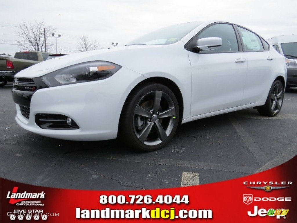 2014 Dart GT - Bright White / GT Black/Ruby Red photo #1