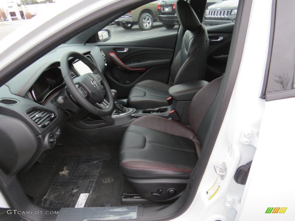 GT Black/Ruby Red Interior 2014 Dodge Dart GT Photo #91110059
