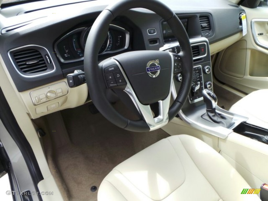 Soft Beige Interior 2015 Volvo S60 T5 Drive-E Photo #91111643