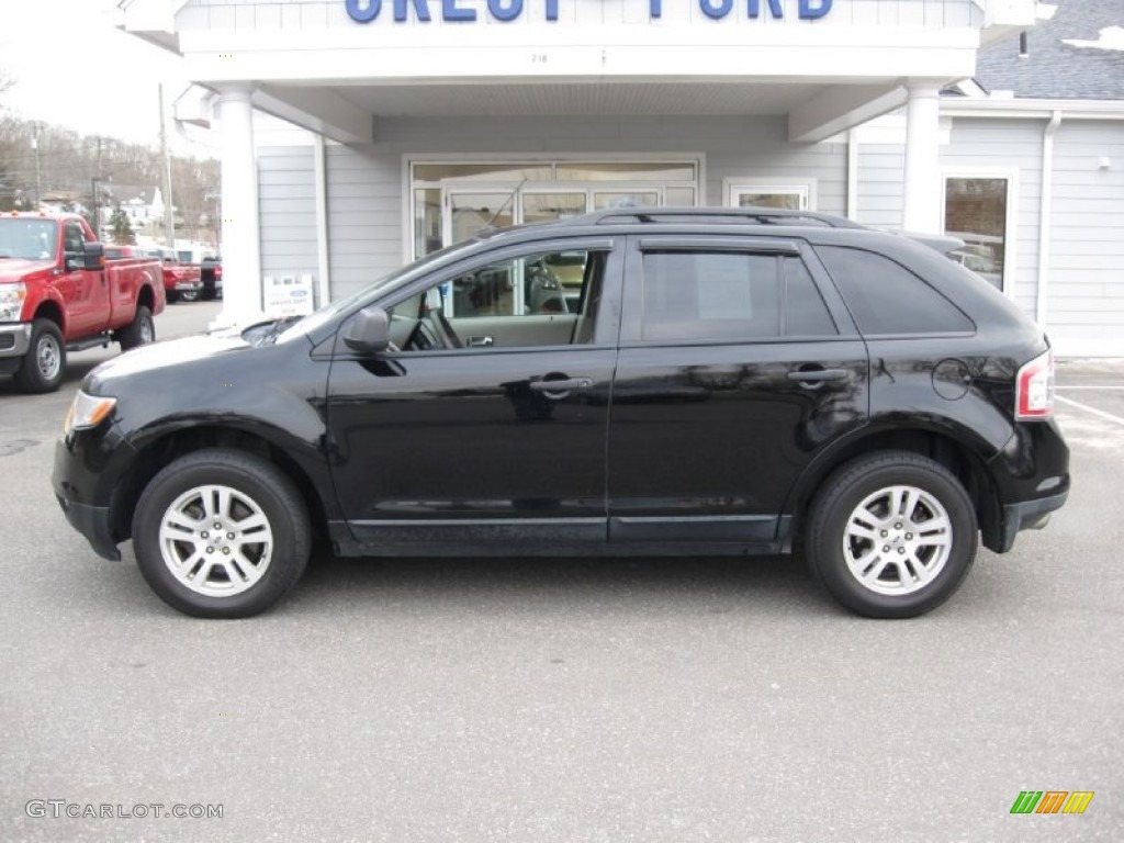 2007 Edge SE AWD - Black / Medium Light Stone photo #4