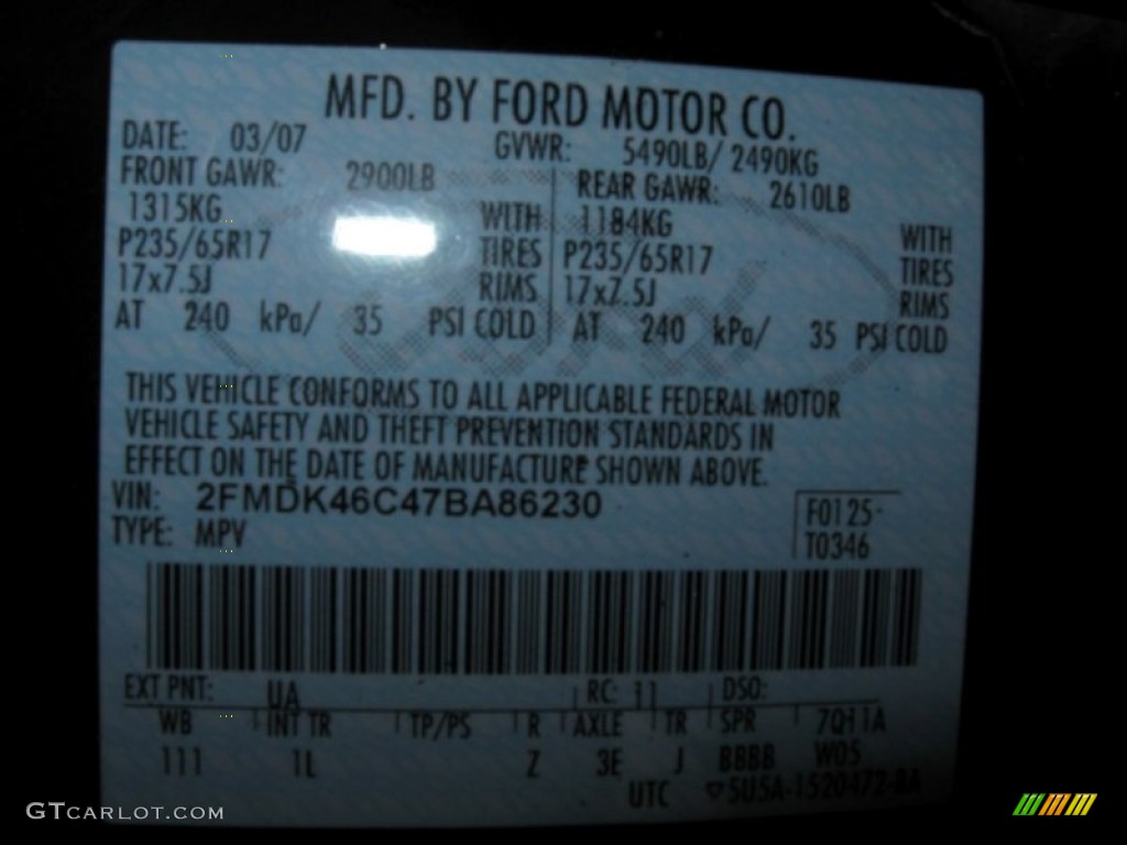 2007 Edge SE AWD - Black / Medium Light Stone photo #15