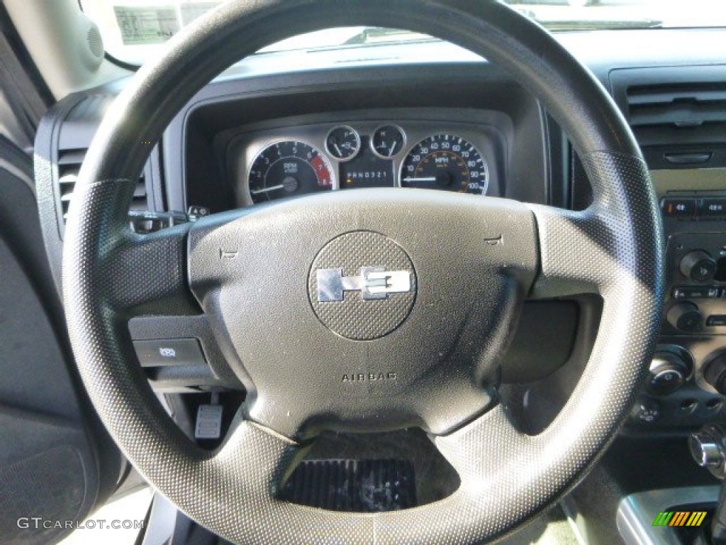 2006 Hummer H3 Standard H3 Model Ebony Black Steering Wheel Photo #91114670