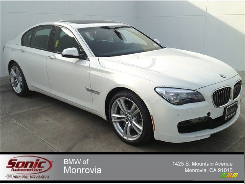 2014 7 Series 740i Sedan - Alpine White / Black photo #1