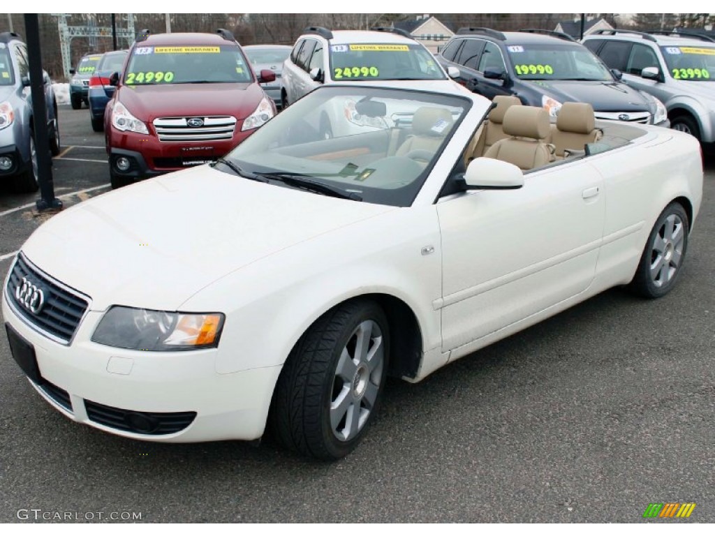 2006 A4 1.8T Cabriolet - Arctic White / Beige photo #3