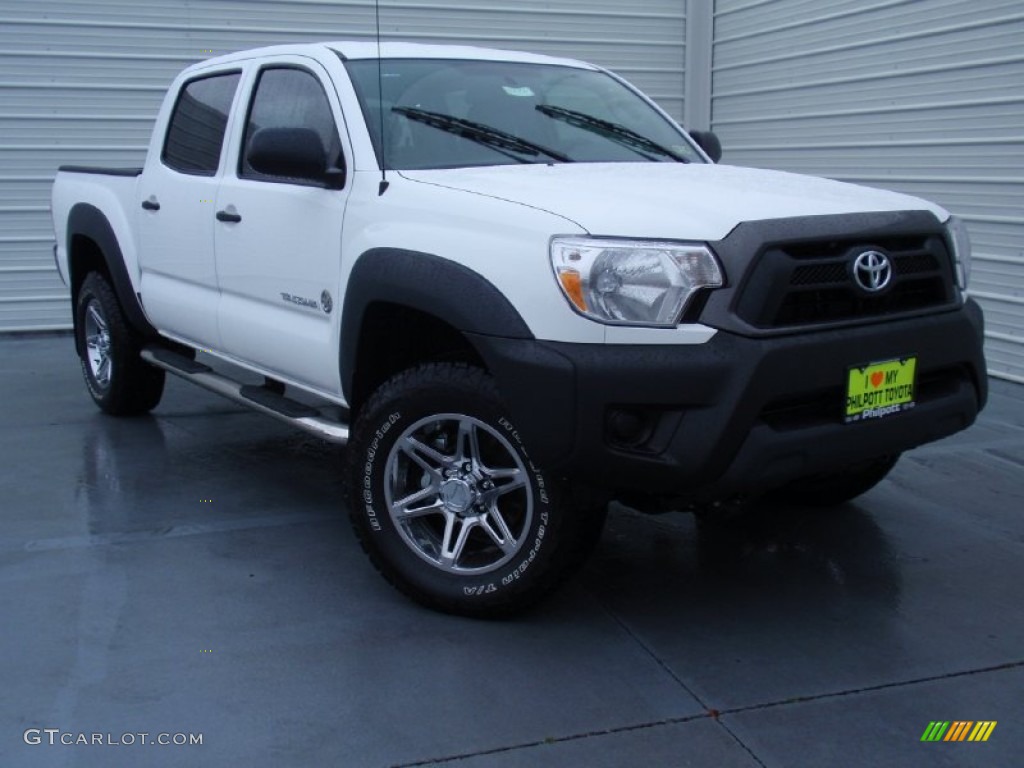 2014 Tacoma Prerunner Double Cab - Super White / Graphite photo #1