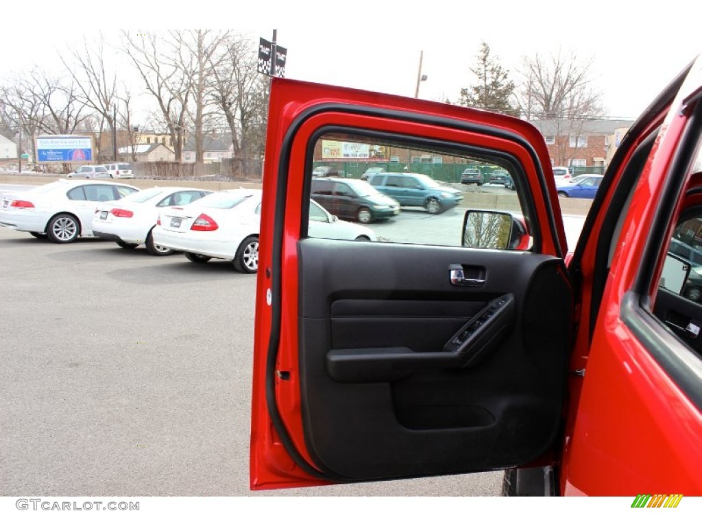 2008 Hummer H3 Alpha Ebony Black Door Panel Photo #91123647
