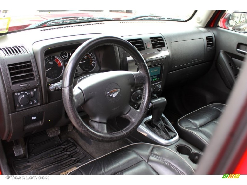 Ebony Black Interior 2008 Hummer H3 Alpha Photo #91123757