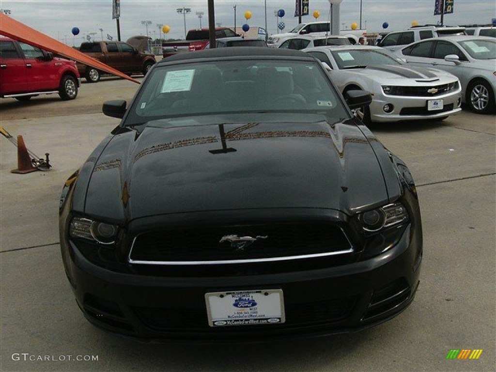 2014 Mustang V6 Convertible - Black / Medium Stone photo #1