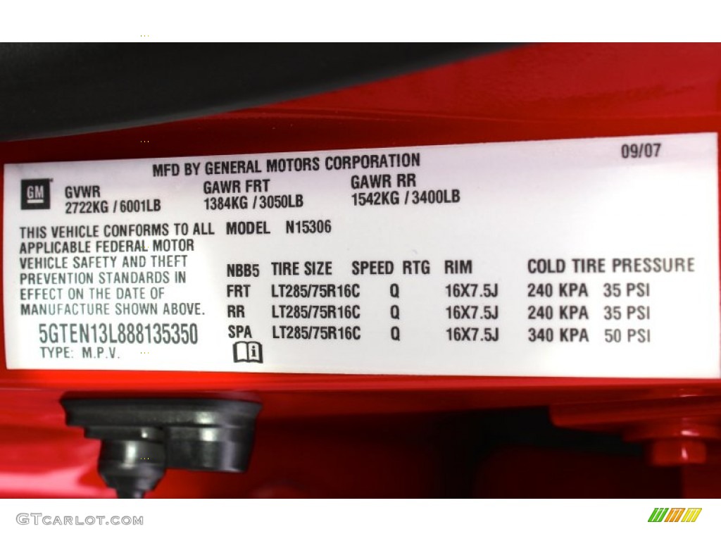 2008 Hummer H3 Alpha Info Tag Photo #91124252