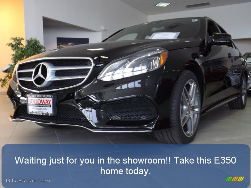 2014 E 350 4Matic Sedan - Black / designo Amaretto photo #1