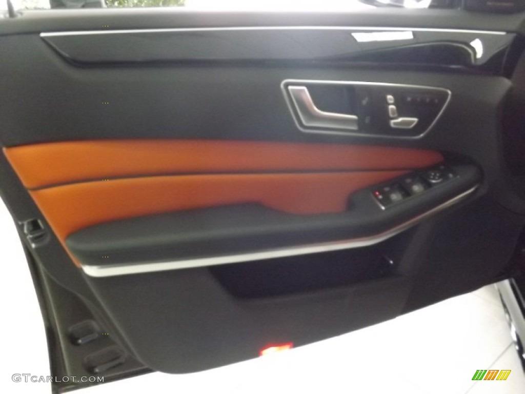 2014 Mercedes-Benz E 350 4Matic Sedan designo Amaretto Door Panel Photo #91128881