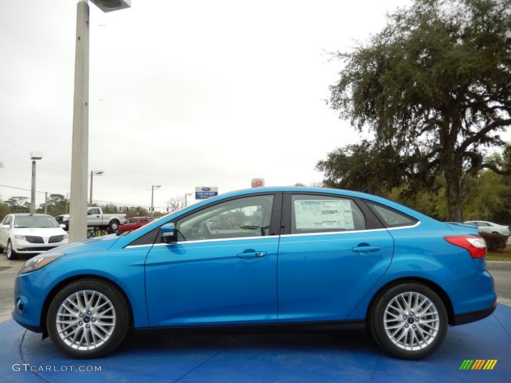 Blue Candy 2014 Ford Focus Titanium Sedan Exterior Photo #91130163