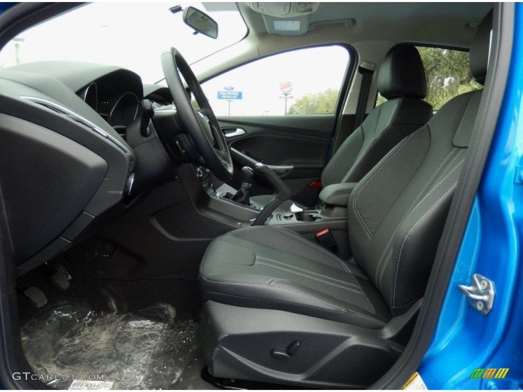 Charcoal Black Interior 2014 Ford Focus Titanium Sedan Photo #91130250