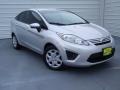 2013 Ingot Silver Ford Fiesta S Sedan  photo #2