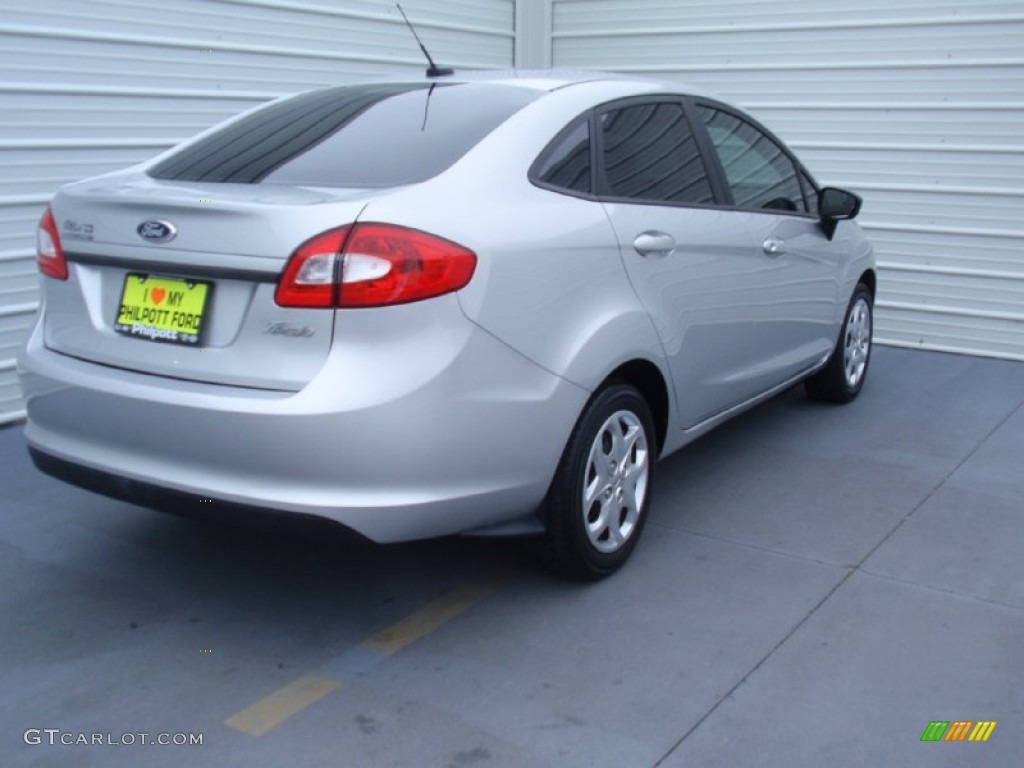 2013 Fiesta S Sedan - Ingot Silver / Charcoal Black/Light Stone photo #4