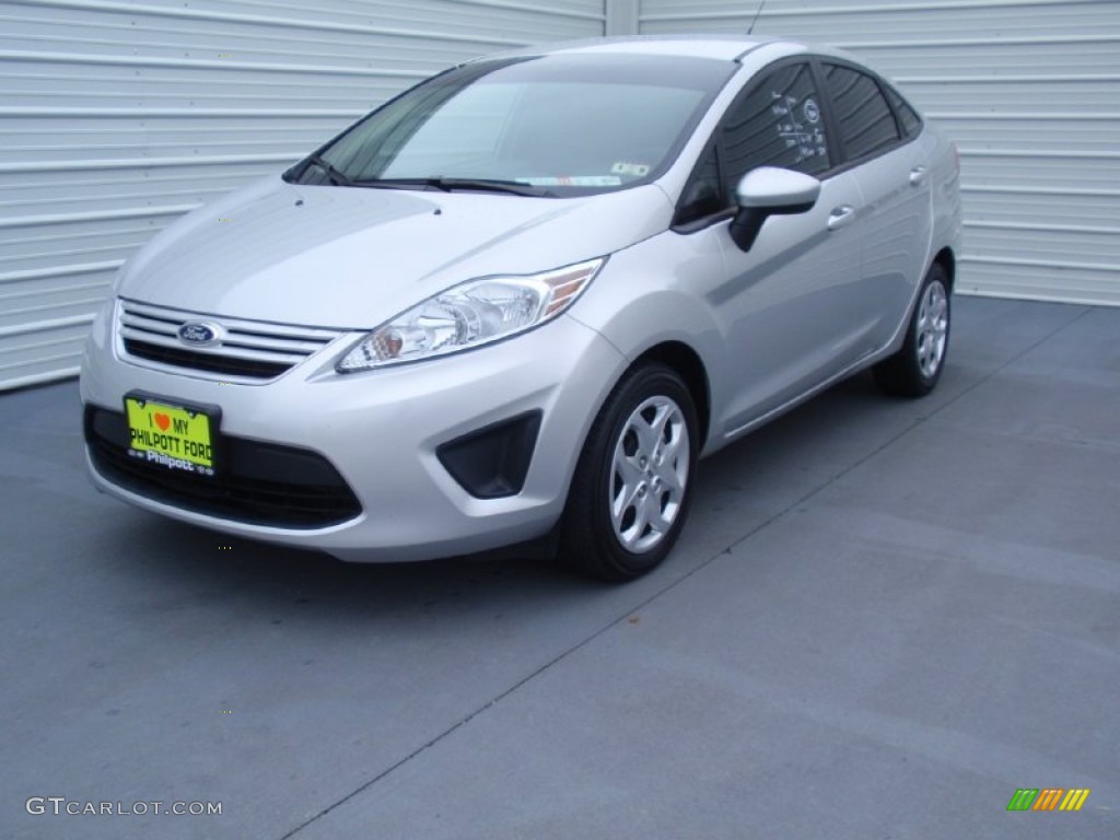 2013 Fiesta S Sedan - Ingot Silver / Charcoal Black/Light Stone photo #7