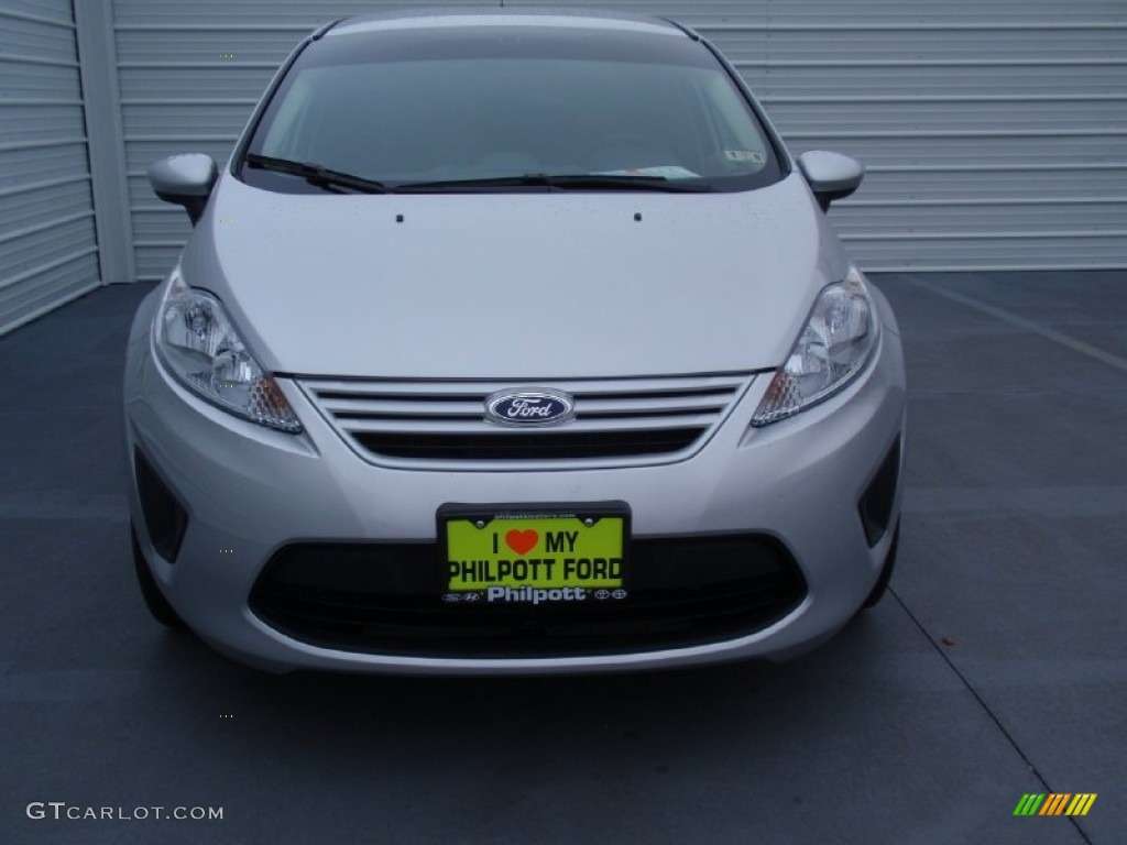 2013 Fiesta S Sedan - Ingot Silver / Charcoal Black/Light Stone photo #8