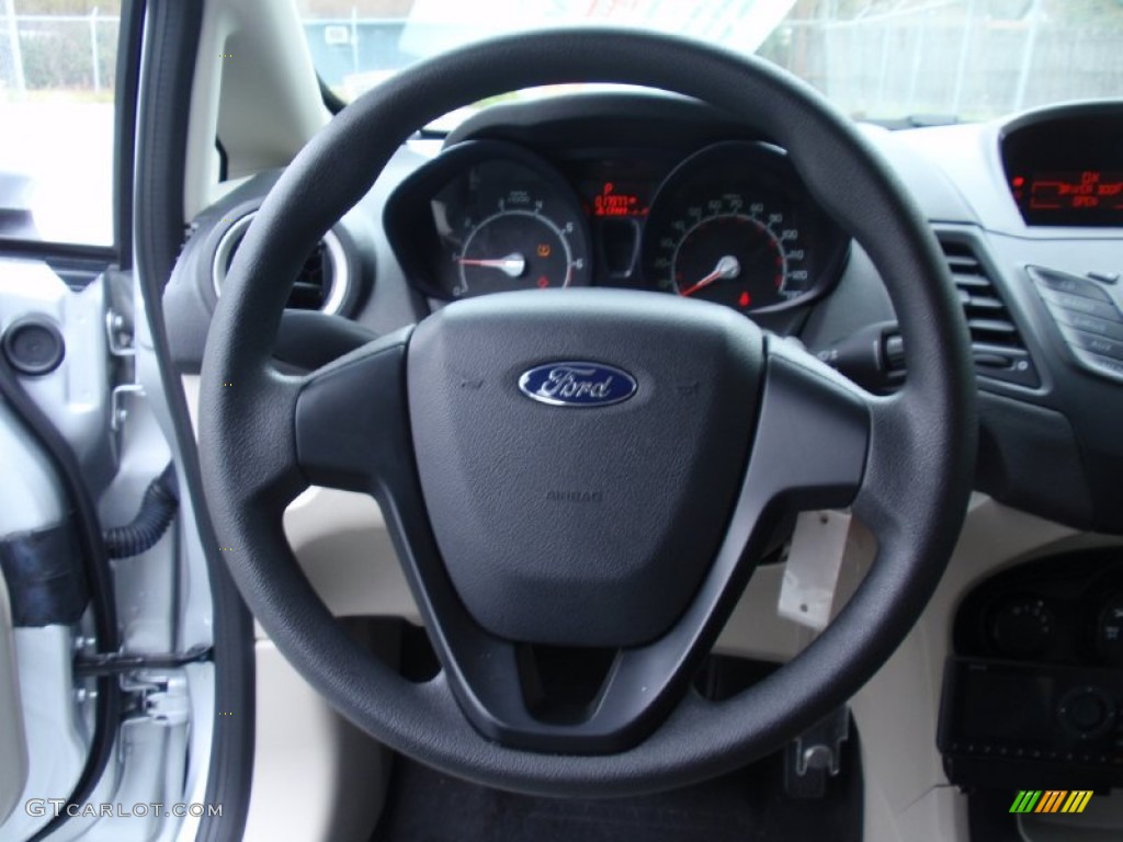 2013 Fiesta S Sedan - Ingot Silver / Charcoal Black/Light Stone photo #40