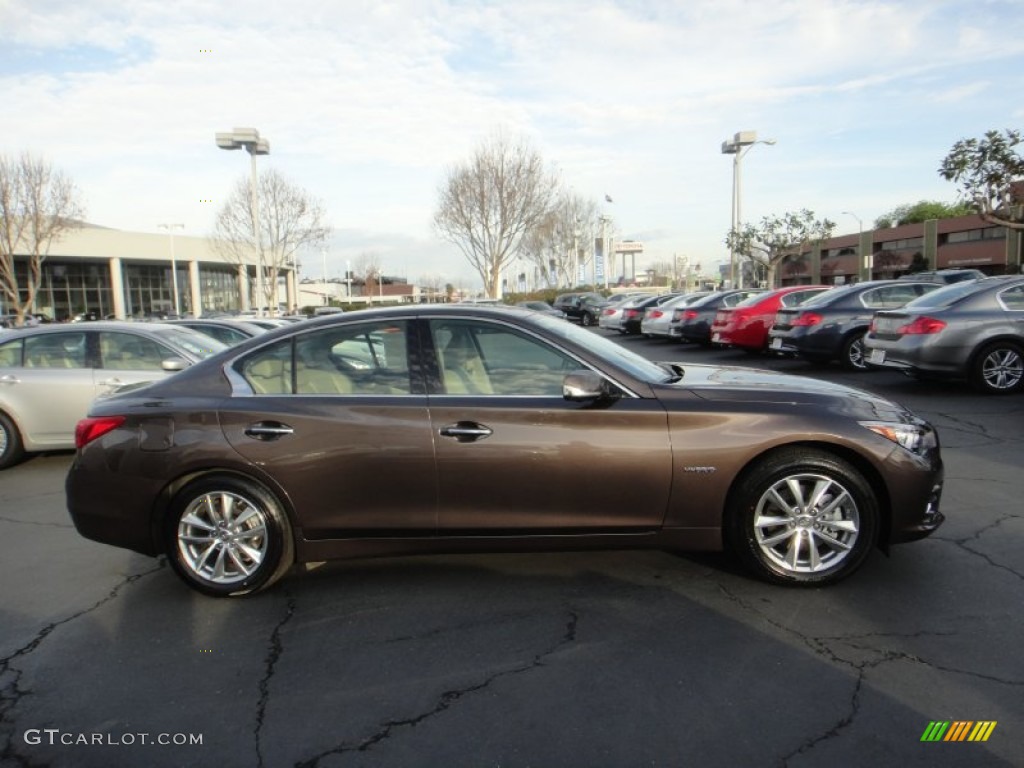 Chestnut Bronze 2014 Infiniti Q 50 Hybrid AWD Premium Exterior Photo #91136160