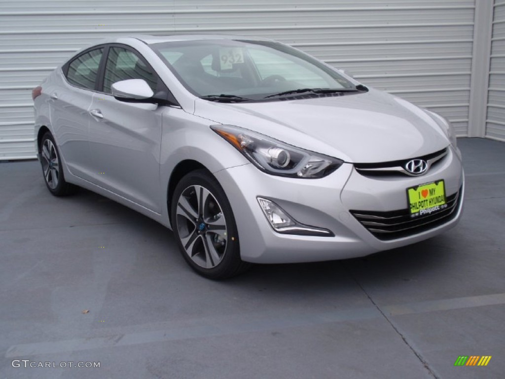 2014 Elantra Sport Sedan - Shimmering Silver / Black photo #2