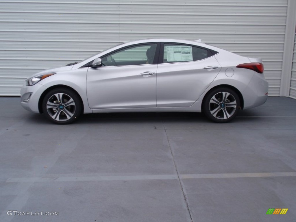 2014 Elantra Sport Sedan - Shimmering Silver / Black photo #6