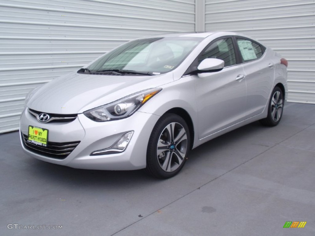 2014 Elantra Sport Sedan - Shimmering Silver / Black photo #7