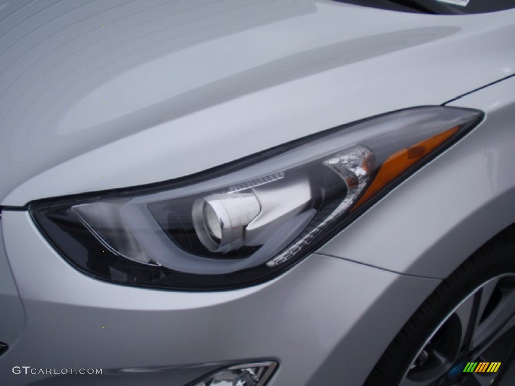 2014 Elantra Sport Sedan - Shimmering Silver / Black photo #9