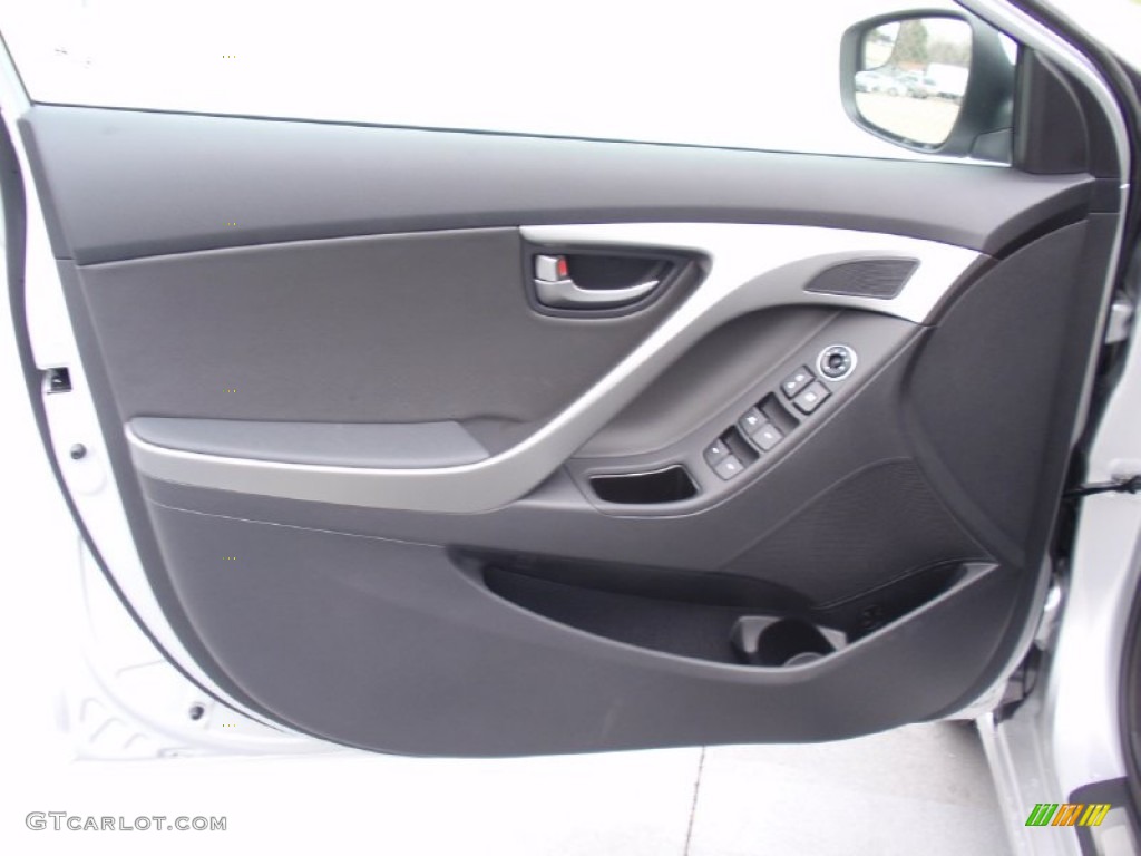 2014 Elantra Sport Sedan - Shimmering Silver / Black photo #22
