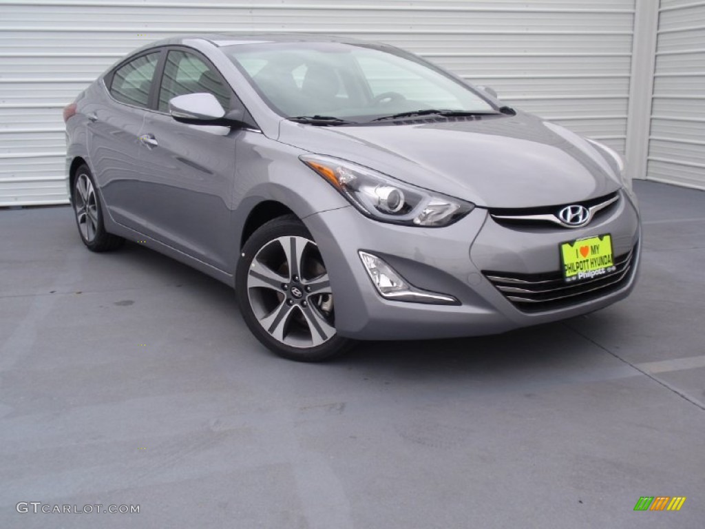 2014 Elantra Sport Sedan - Titanium Gray Metallic / Black photo #2