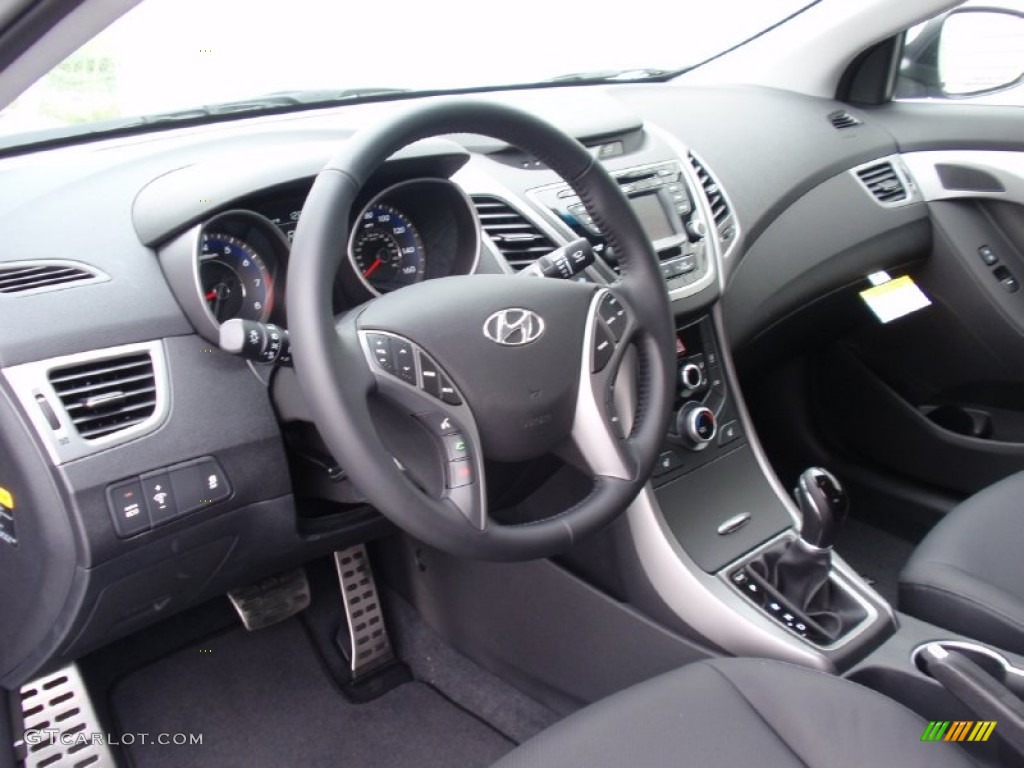 2014 Elantra Sport Sedan - Titanium Gray Metallic / Black photo #24