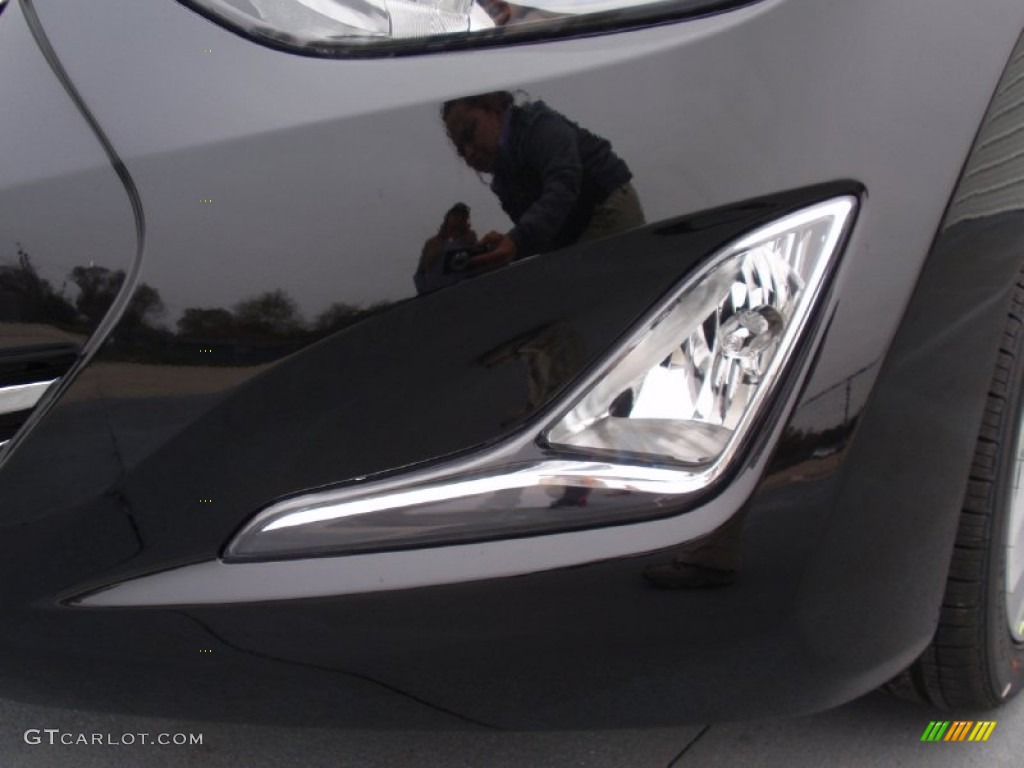 2014 Elantra Sport Sedan - Black Noir Pearl / Black photo #10