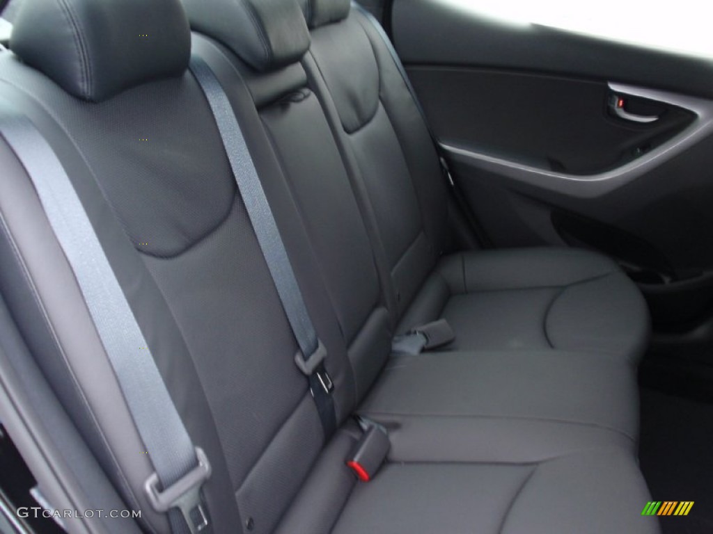 2014 Elantra Sport Sedan - Black Noir Pearl / Black photo #21