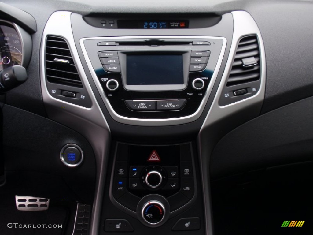 2014 Elantra Sport Sedan - Black Noir Pearl / Black photo #29