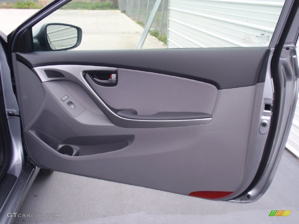 2014 Hyundai Elantra Coupe Standard Elantra Coupe Model Gray Door Panel Photo #91142185
