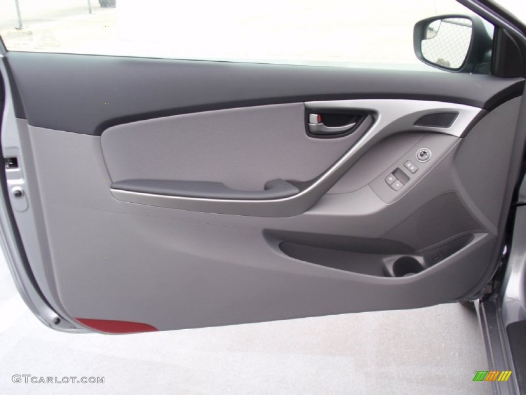 2014 Hyundai Elantra Coupe Standard Elantra Coupe Model Gray Door Panel Photo #91142294
