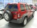 2005 Inferno Red Crystal Pearl Jeep Liberty Sport 4x4  photo #2