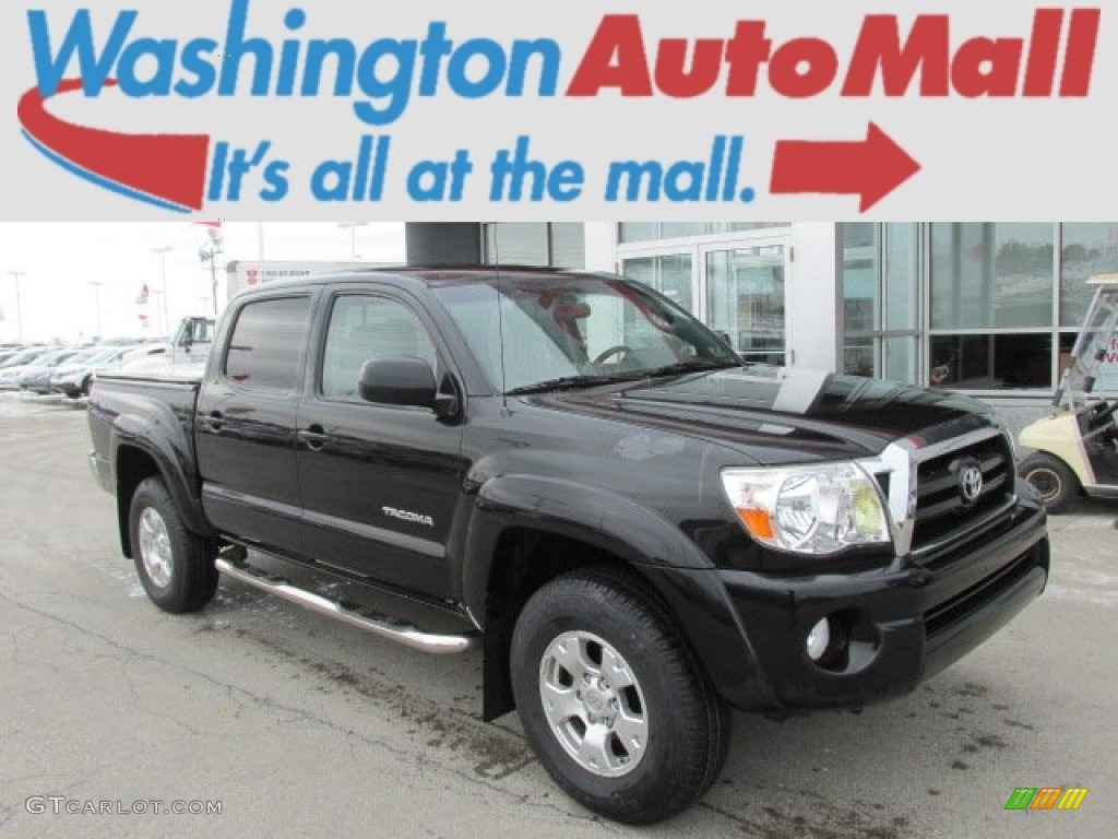 2007 Tacoma V6 SR5 Double Cab 4x4 - Black Sand Pearl / Graphite Gray photo #1