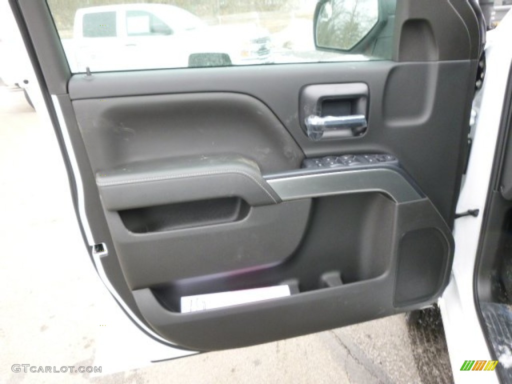 2015 Chevrolet Silverado 2500HD LT Crew Cab 4x4 Jet Black Door Panel Photo #91143255