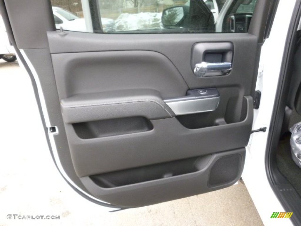 2015 Chevrolet Silverado 2500HD LT Crew Cab 4x4 Jet Black Door Panel Photo #91143292