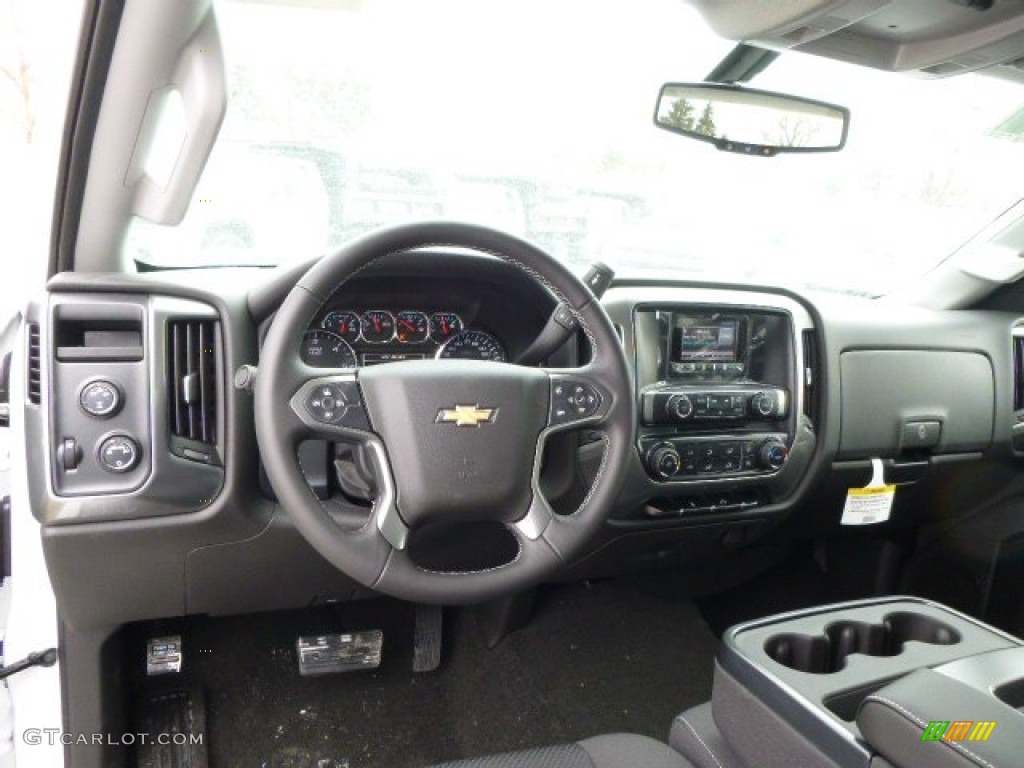 2015 Chevrolet Silverado 2500HD LT Crew Cab 4x4 Jet Black Dashboard Photo #91143315